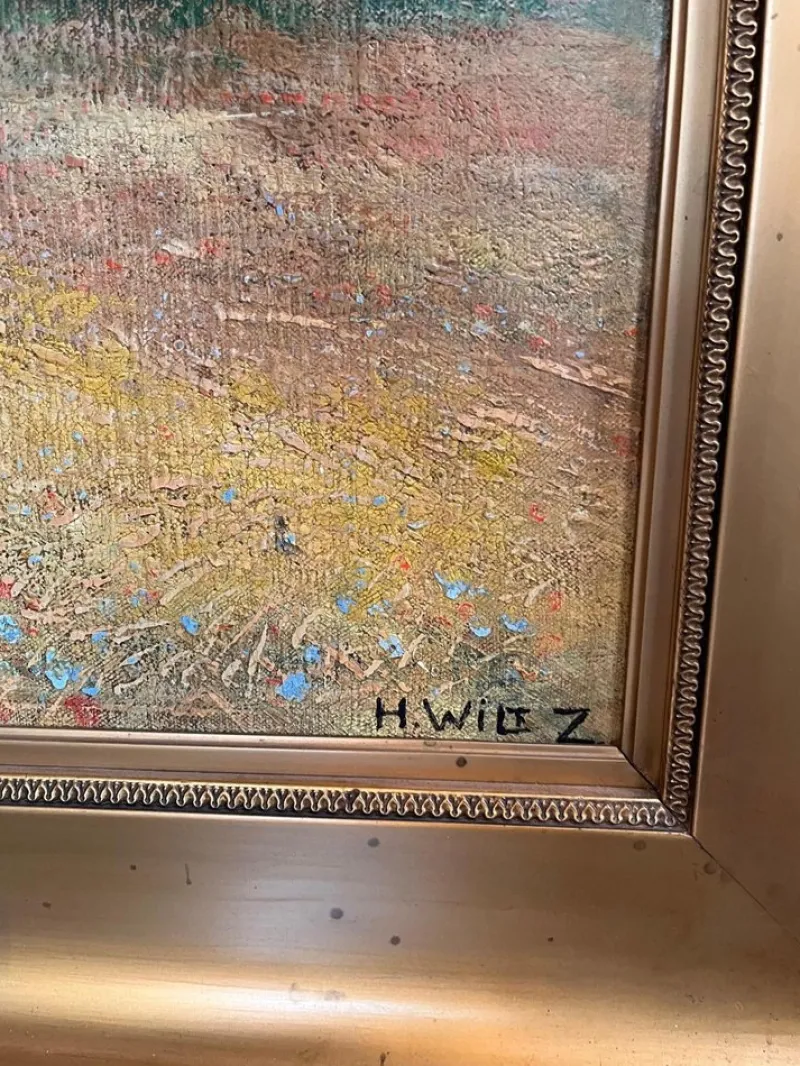 Pamono Hans Wilt, Landscape, 1890s, Oil on Canvas, Framed> Impressionist