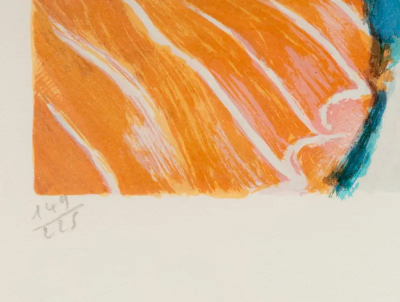 Pamono Harbor Promenade, Color Lithograph> Impressionist
