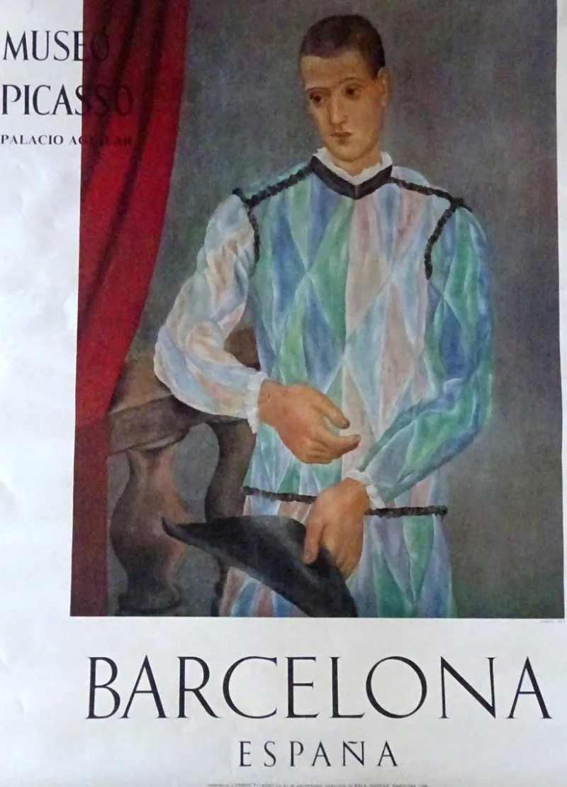 New Pamono Harlequin Exhibition Poster by Pablo Picasso, 1966