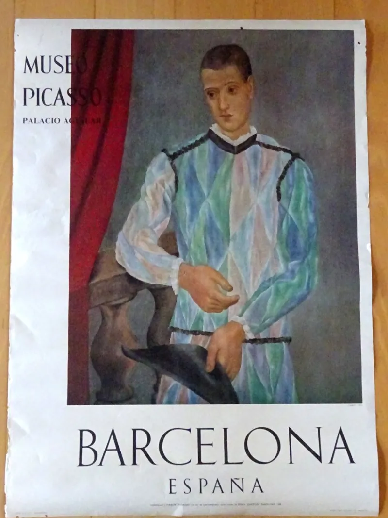 New Pamono Harlequin Exhibition Poster by Pablo Picasso, 1966
