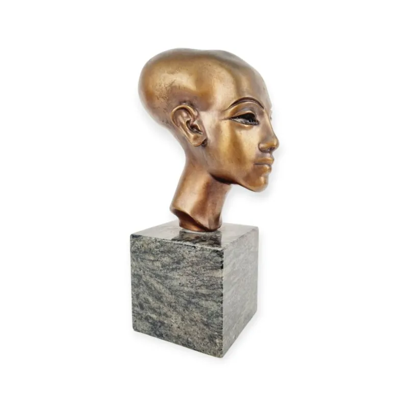 Pamono Head of Nefertiti, 1920s-1940s, Bronze> Art Deco