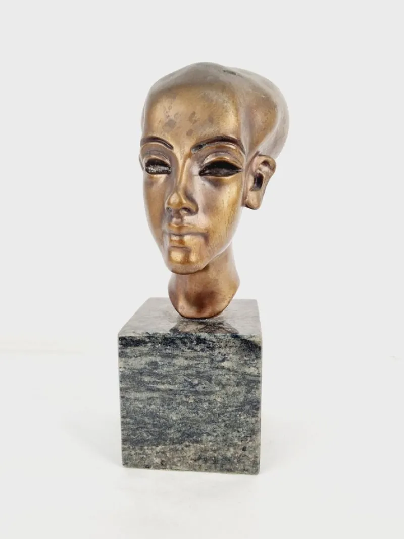 Pamono Head of Nefertiti, 1920s-1940s, Bronze> Art Deco