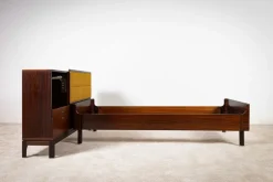 Pamono Headboard with Single Bed from Mim Roma, Italy, 1960s