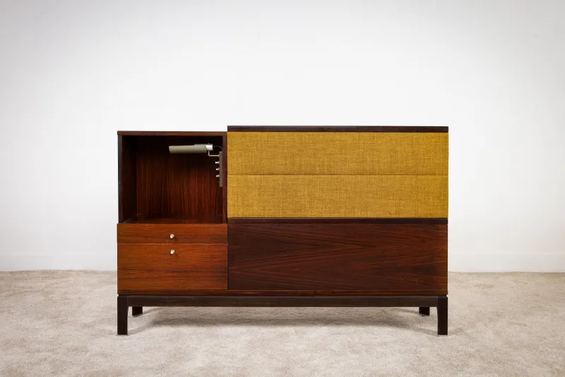 Pamono Headboard with Single Bed from Mim Roma, Italy, 1960s