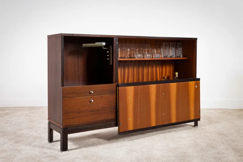 Pamono Headboard with Single Bed from Mim Roma, Italy, 1960s