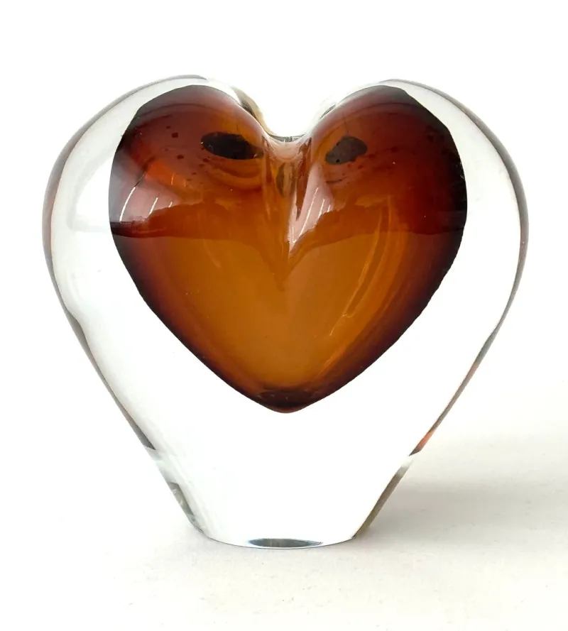 Outlet Pamono Hearts in Violet and Amber Enclosed from JS Studio, Set of 2