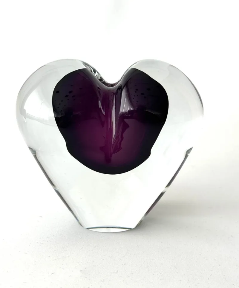 Outlet Pamono Hearts in Violet and Amber Enclosed from JS Studio, Set of 2