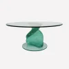 Sale Pamono Helix Spiral Sculptural Glass Coffee Table in the style of Danny Lane, 1980s