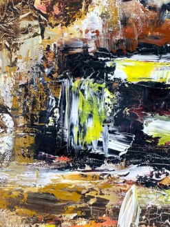 Pamono Helmut Riegel, Abstract Composition, 1990s, Acrylic on Canvas><noscript><img width=