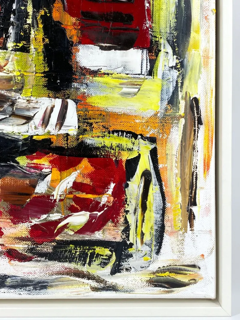 Pamono Helmut Riegel, Abstract Composition, 1990s, Acrylic on Canvas> Abstraction|Painting