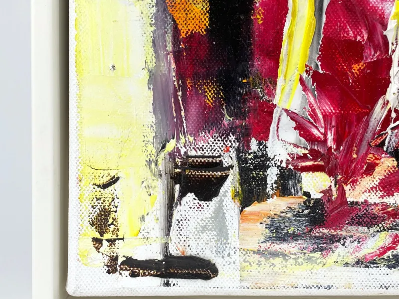 Pamono Helmut Riegel, Abstract Composition, 1990s, Acrylic on Canvas> Abstraction|Painting
