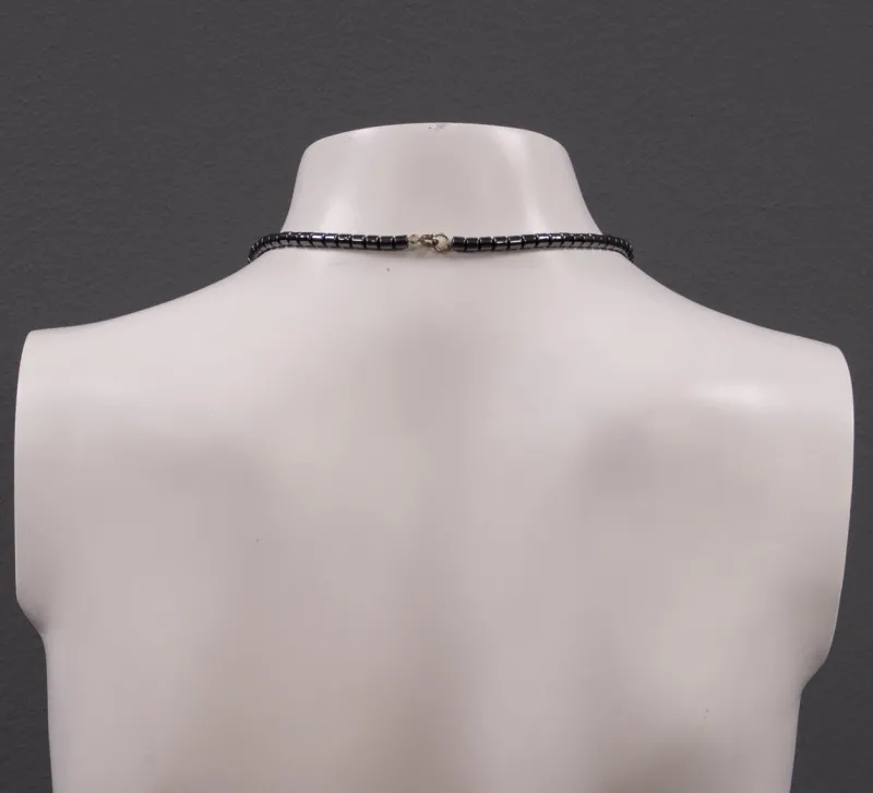 New Pamono Hematite and Quartz Necklace with Vintage Charms, 1980s