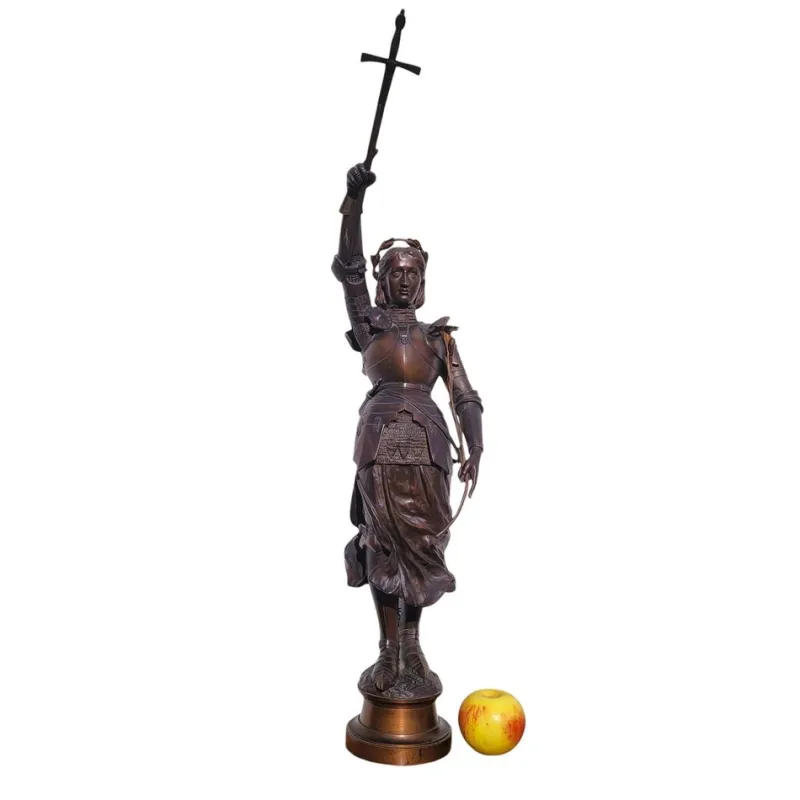 Pamono Henri Daniel Contenot, Joan of Arc, Late 19th-Early 20th Century, Bronze> Sculpture