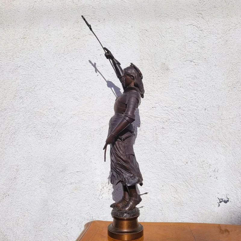 Pamono Henri Daniel Contenot, Joan of Arc, Late 19th-Early 20th Century, Bronze> Sculpture