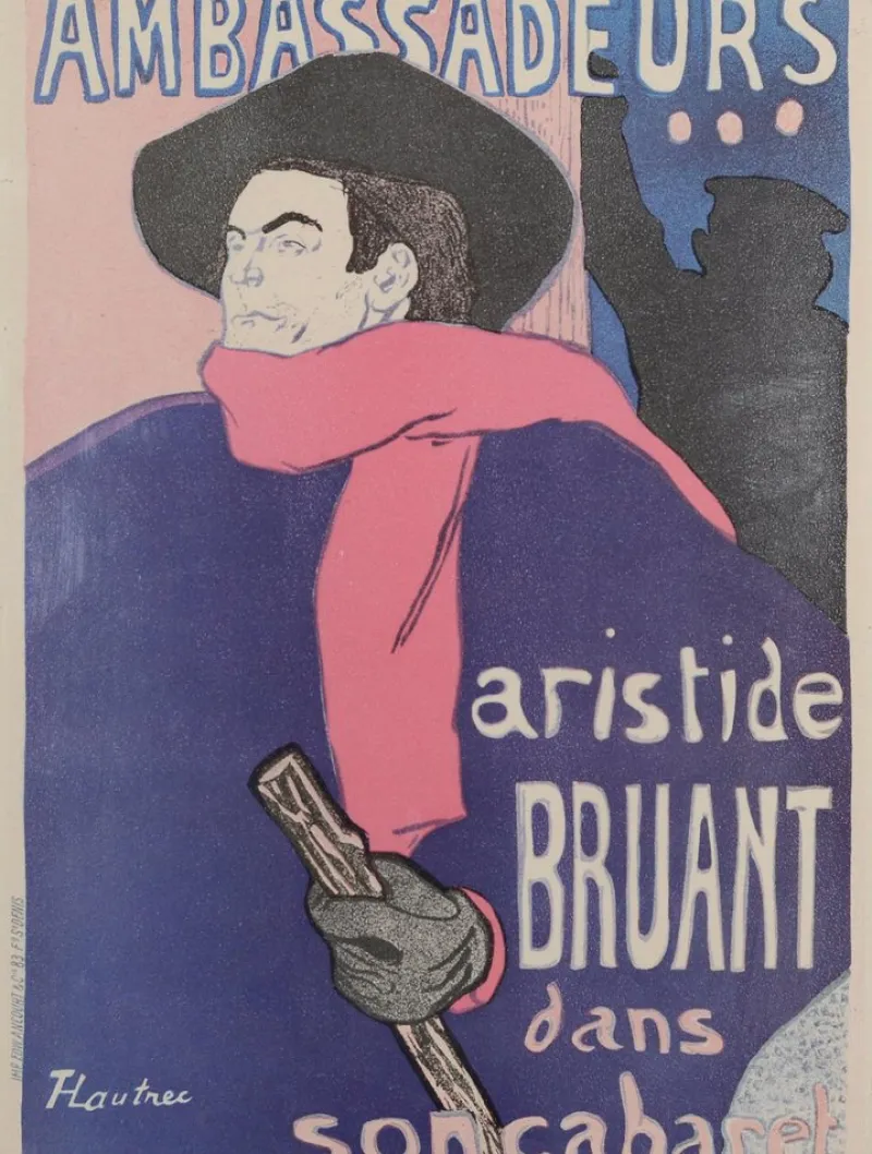 New Pamono Henri de Toulouse-Lautrec, Figurative Scenes, Prints, Framed, Set of 3