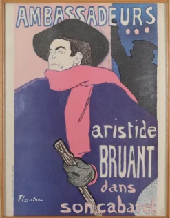 New Pamono Henri de Toulouse-Lautrec, Figurative Scenes, Prints, Framed, Set of 3