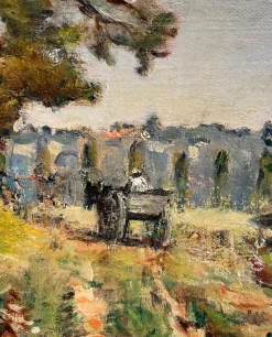 Outlet Pamono Henri Duvoisin, Rural Landscape, Oil on Canvas, 1918