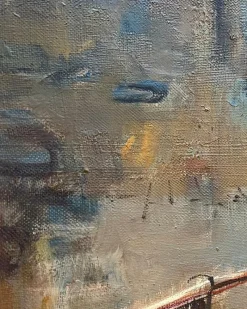 Pamono Henri Fehr, Rural Village, Oil on Canvas><noscript><img width=