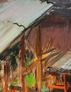 Pamono Henri Fehr, Rural Village, Oil on Canvas><noscript><img width=