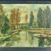 Hot Pamono Henri Joseph Pauwels, Wooded Landscape, 1966, Oil Painting, Framed