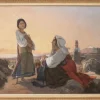 New Pamono Henri Lehmann, Water Carriers in Naples, Original Oil Painting, 19th Century