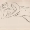 New Pamono Henri Matisse, Lying Nude Girl, Original Lithograph, 1920