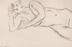New Pamono Henri Matisse, Lying Nude Girl, Original Lithograph, 1920
