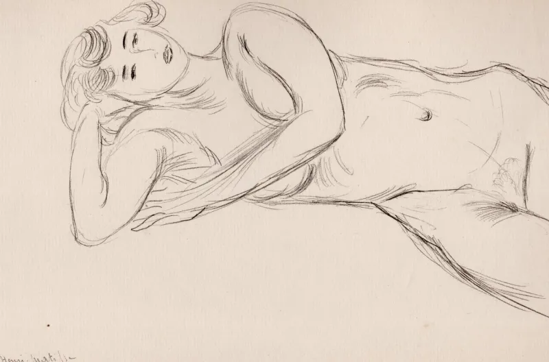 New Pamono Henri Matisse, Lying Nude Girl, Original Lithograph, 1920