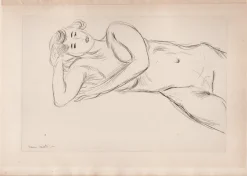New Pamono Henri Matisse, Lying Nude Girl, Original Lithograph, 1920