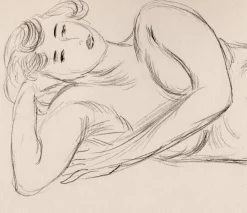 New Pamono Henri Matisse, Lying Nude Girl, Original Lithograph, 1920