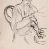 Pamono Henri Matisse, Sitting Girl, Original Lithograph, 1920> Art Deco
