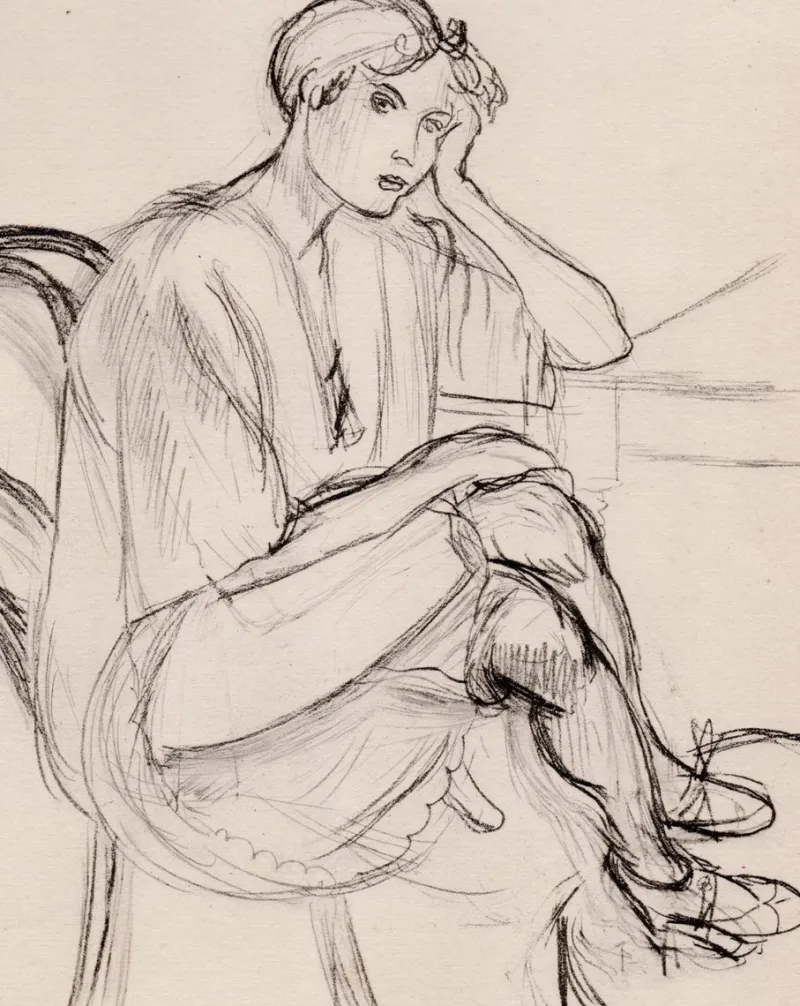 Pamono Henri Matisse, Sitting Girl, Original Lithograph, 1920> Art Deco