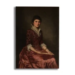 Pamono Henricus Johannes Sinkel, Dame mit Fächer, Oil on Canvas><noscript><img width=