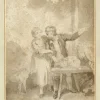 Pamono Henry Howard RA, Boy & Girl with Pet Cat & Dog, Early 19th Century, Brown Wash Drawing> Old Masters