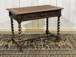 New Pamono Henry II Oak Desk, Early 20th Century