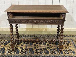 New Pamono Henry II Oak Desk, Early 20th Century