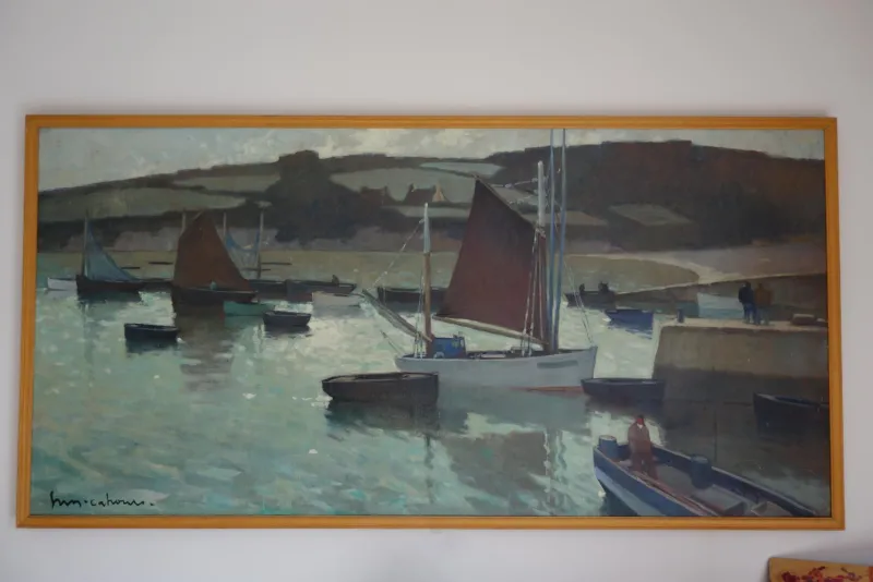 Clearance Pamono Henry Maurice Cahours, Boats in the Harbor, 1930