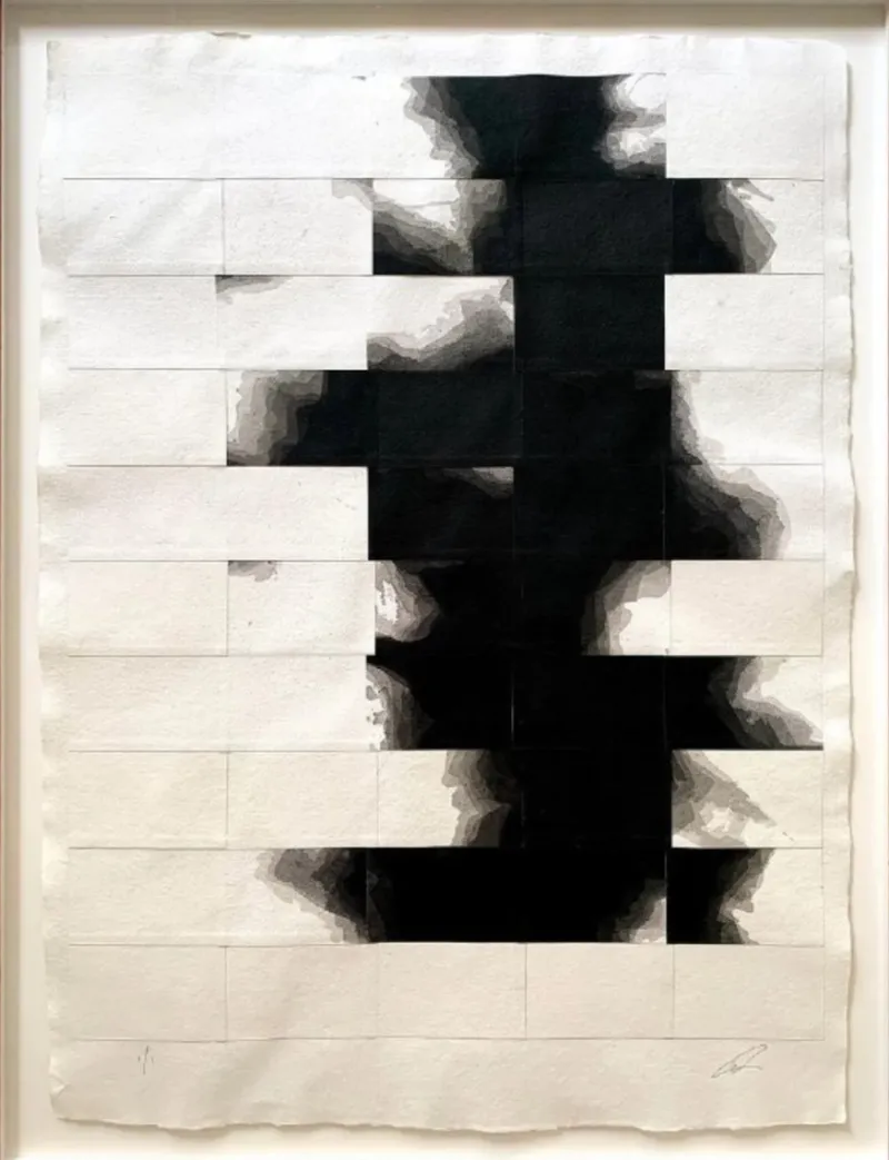 Pamono Henry Woolway, To Where the Journey Starts, 2023, Acrylic on Paper> Minimalist