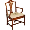 New Pamono Hepplewhite Elbow Armchair with Floral Needlepoint Cushion