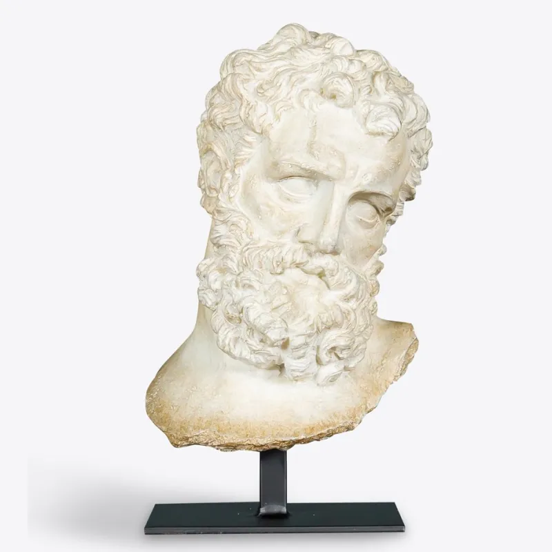 Sale Pamono Hercules Bust on Stand from Pure White Lines