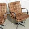 Pamono Hercules Desk Chairs in Leather by Kenneth Bergenblad for Dux, Sweden, 1970s, Set of 2> Office Chairs