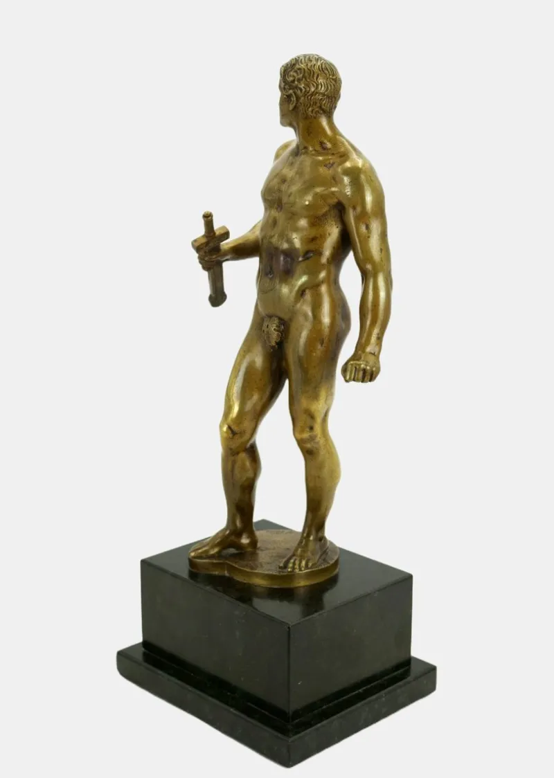 New Pamono Hermann Volz, Naked Warrior with Short Sword, 1935, Bronze