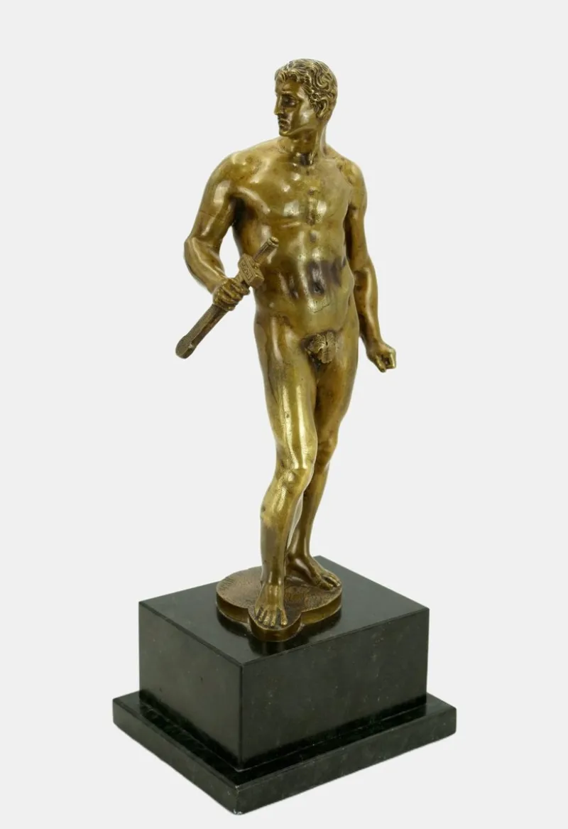 New Pamono Hermann Volz, Naked Warrior with Short Sword, 1935, Bronze