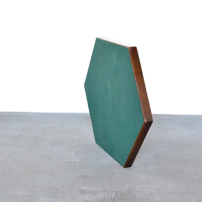 New Pamono Hexagonal Folding Card Table from Fratelli Zari Milano, 1950s