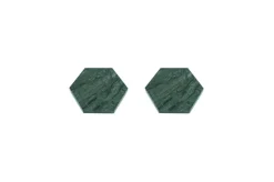 Sale Pamono Hexagonal Green Marble Coasters, Set of 2