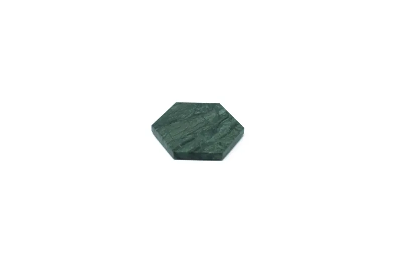 Sale Pamono Hexagonal Green Marble Coasters, Set of 2