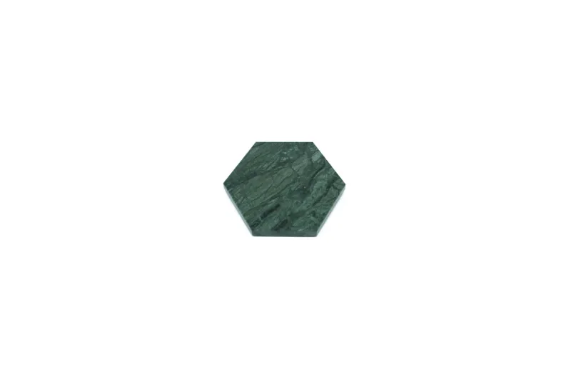Sale Pamono Hexagonal Green Marble Coasters, Set of 2