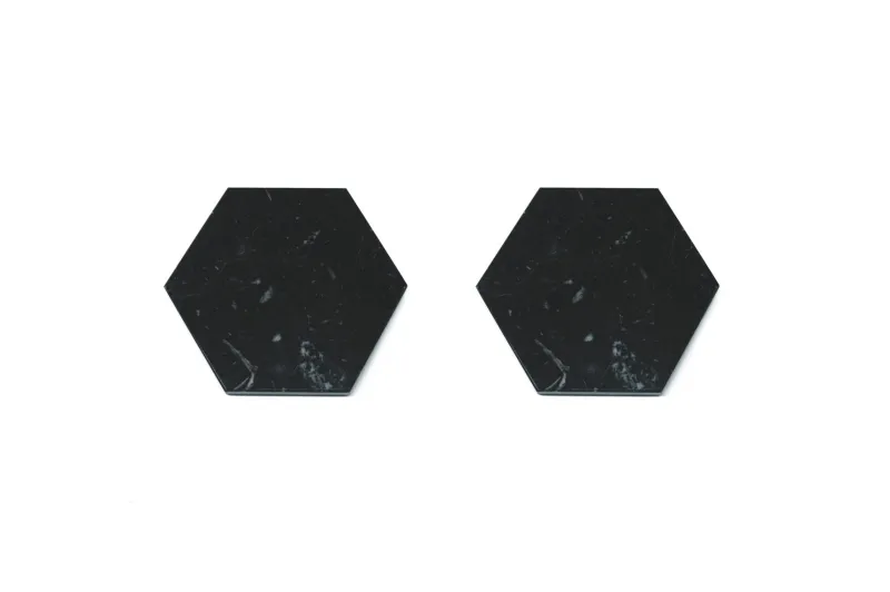 Sale Pamono Hexagonal Green Marble Coasters, Set of 2