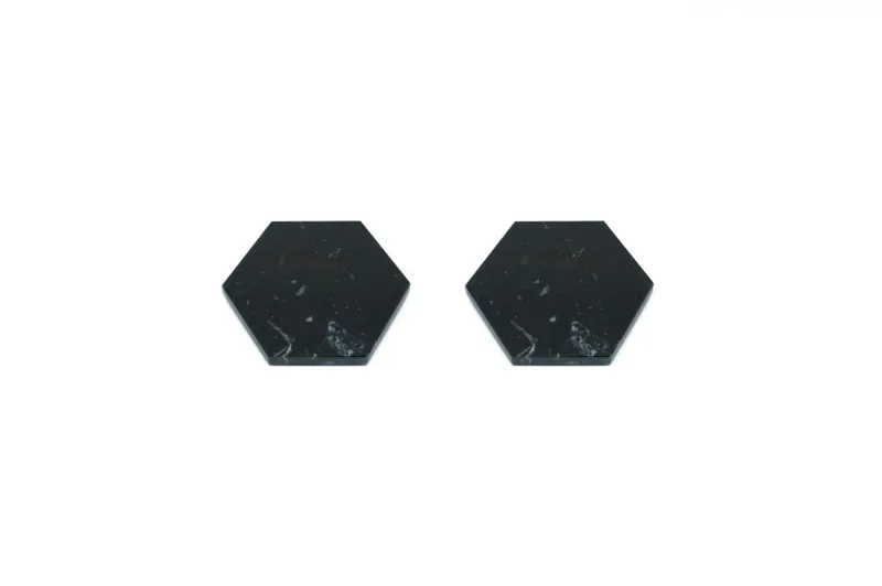 Sale Pamono Hexagonal Green Marble Coasters, Set of 2