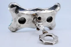 Discount Pamono Hexagonally Cut Glass Silver Salt and Pepper Shakers, Set of 3